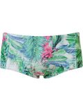 printed swim trunks