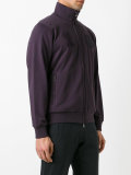 badge patch zipped cardigan 