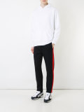 embroidered logo hoodie
