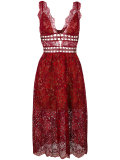 sheer lace midi dress