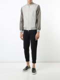 contrast bomber jacket 