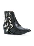 ankle height buckle boots 