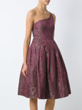 one shoulder jacquard Rogeria dress
