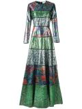 patterned long length dress