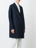 denim A-line coat