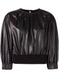 pleated cropped blouse