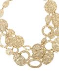 hammered disc necklace