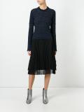 pleated front pencil skirt