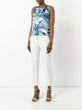 floral print cropped tank