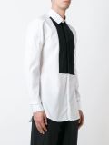 striped bib detail shirt