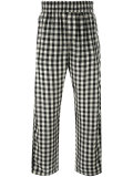 checked loose-fit trousers
