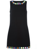 mirror embroidered shift dress