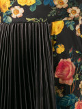 pleated side floral dress