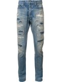 destroyed slim-fit jeans