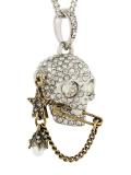 piercing skull pendant necklace