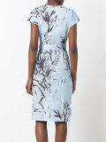 printed wrap dress
