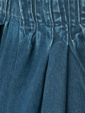 elasticated waist denim skirt