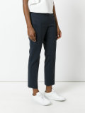 cropped straight leg trousers