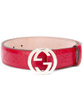 Signature interlocking GG buckle belt