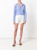 cold-shoulder striped shirt