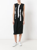 frill detail midi dress