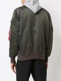 removable hoodie bomber jacket 