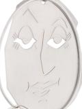 moon face earrings