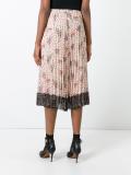 pleated floral skirt 