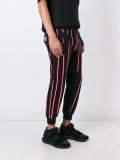 striped tapered joggers