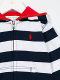 striped print hoody