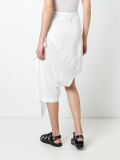 buttoned wrap skirt