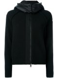 padded hood knitted jacket