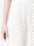 High Waist A-Line Skirt with Asymmetric Hem