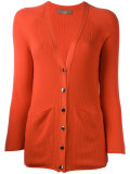 ribbed V-neck cardigan