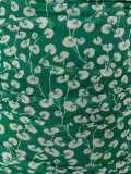 ruched leaf print dress