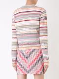 V-neck striped cardigan
