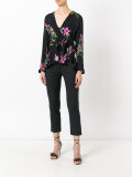 v-neck wrap blouse