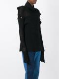 open knit longsleeved blouse