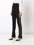 bell detail stripe trousers