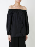 off-shoulders buttoned blouse