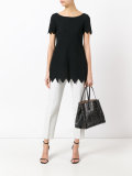 circular pattern perforated tote