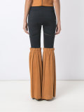 leather wide leg trousers