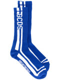 striped logo socks