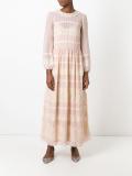 lace detail sheer dress