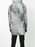 splatter print windproof jacket