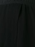 layered oversized track shorts 