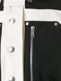 colour block parka jacket 