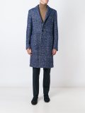 single breasted boucle coat