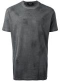 microstudded distressed T-shirt