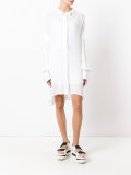 gathered longsleeves shirt dress